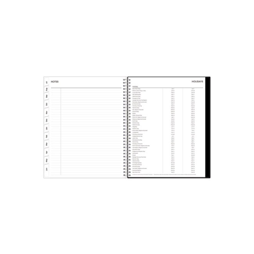 Analeis Create-Your-Own Cover Weekly/Monthly Planner, Floral, 11 x 8.5, White/Black/Coral, 12-Month (July to June): 2025-2026. Picture 7