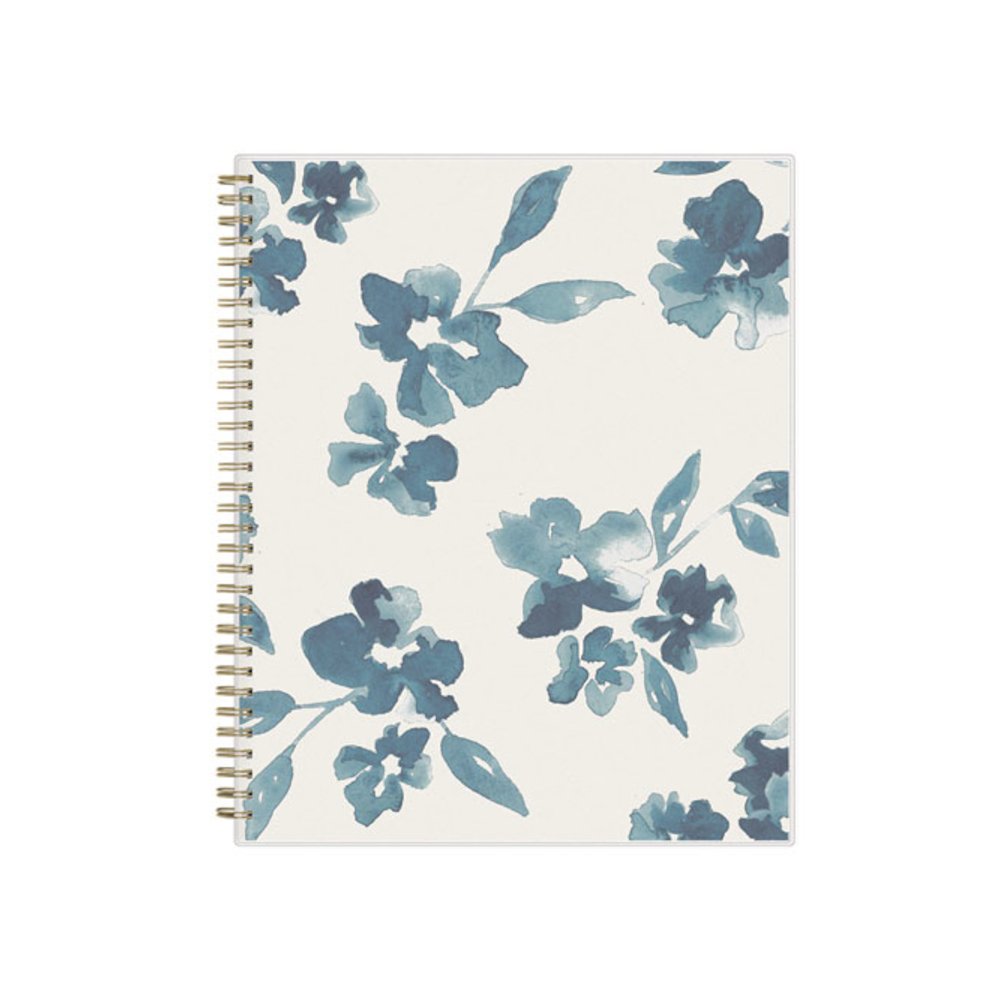 Bakah Blue Academic Year Weekly/Monthly Planner, Floral Artwork, 11 x 8.5, Blue/White Cover, 12-Month (July-June): 2025-2026. Picture 2