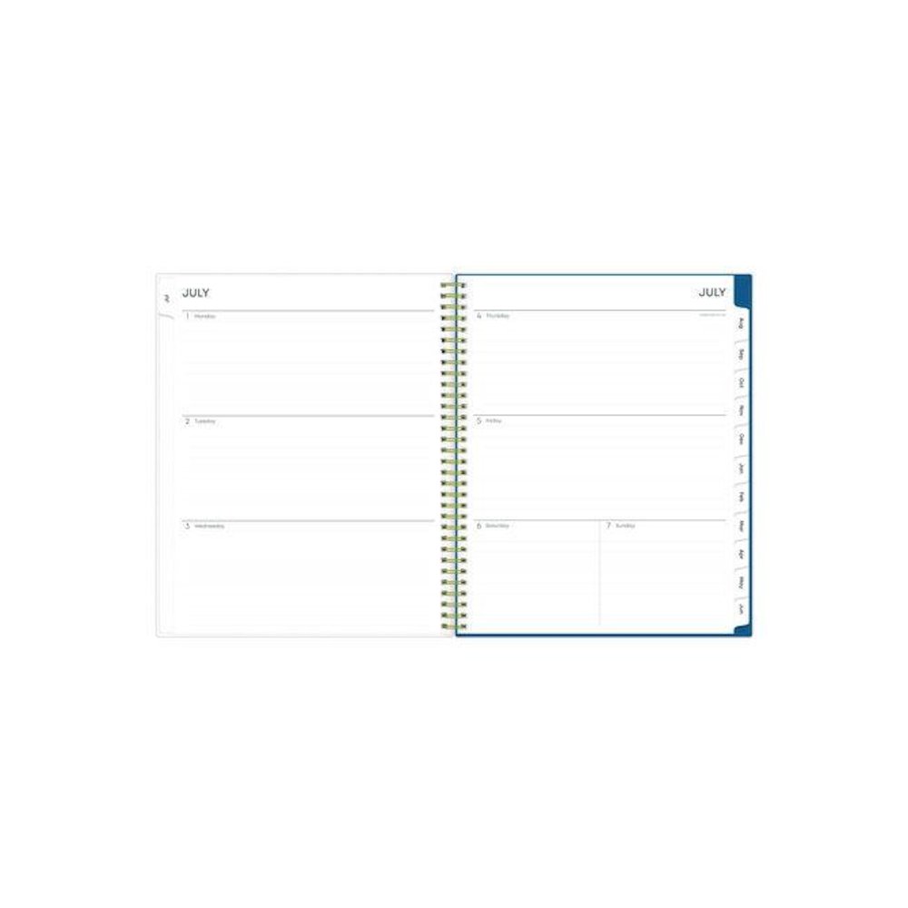 Bakah Blue Academic Year Weekly/Monthly Planner, Floral Artwork, 11 x 8.5, Blue/White Cover, 12-Month (July-June): 2025-2026. Picture 3