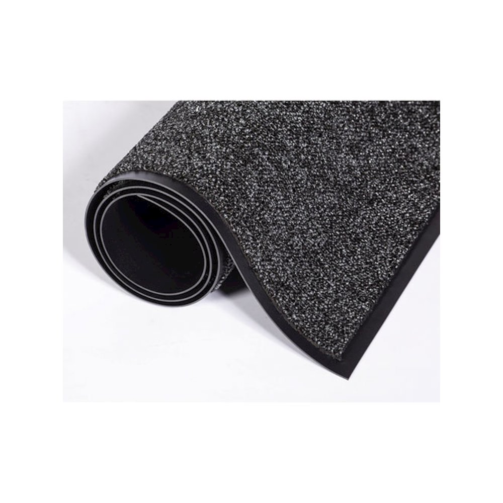 Fore-Runner Outdoor Scraper Mat, Gray Loop-Twist Ribbed Polypropylene Surface, 36" x 60". Picture 4