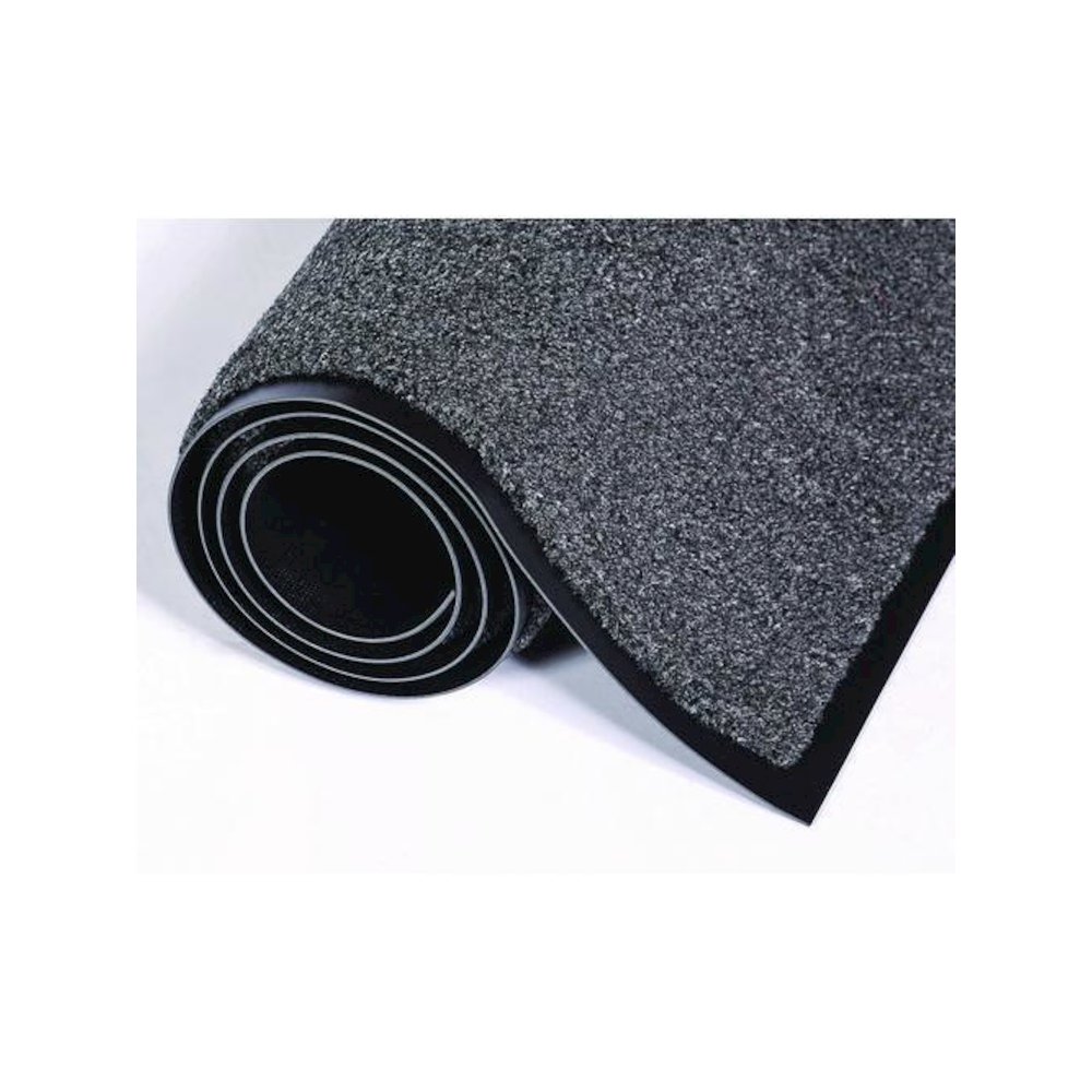 Rely-On Olefin Indoor Wiper Mat, Rectangular, Charcoal Gray Cut Pile Surface, 48" x 72". Picture 2