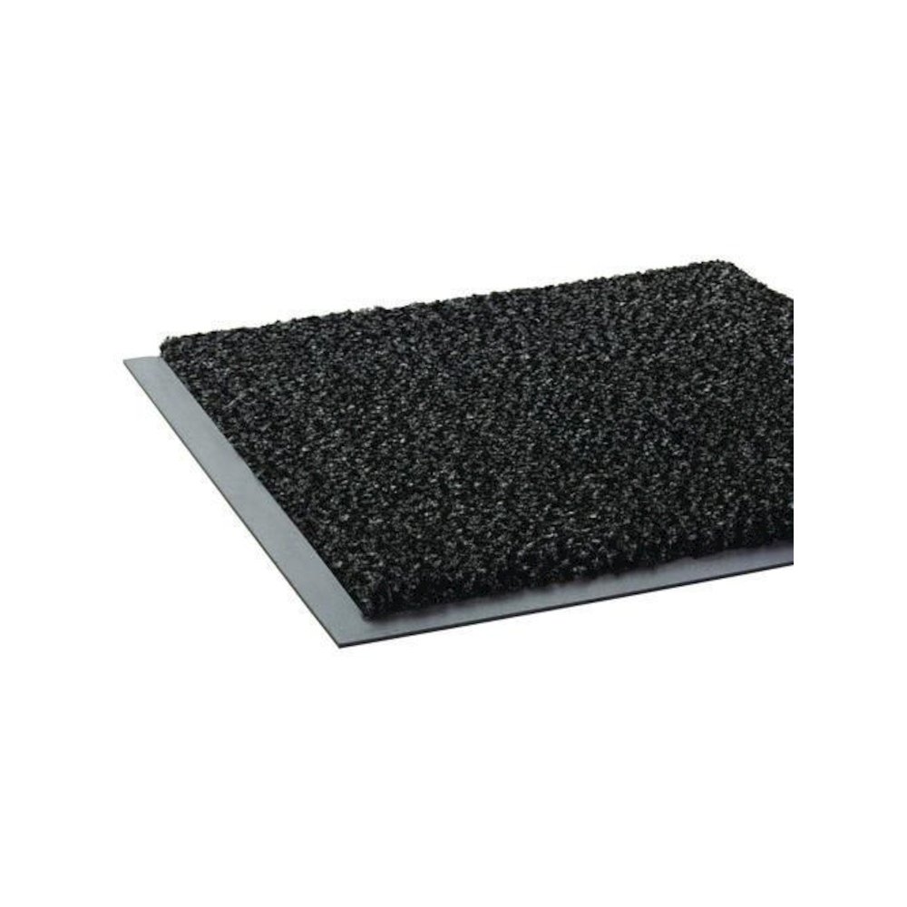 Dust-Star Microfiber Wiper Mat, Rectangular, Charcoal Gray Carpeted Surface, 48" x 72". Picture 2