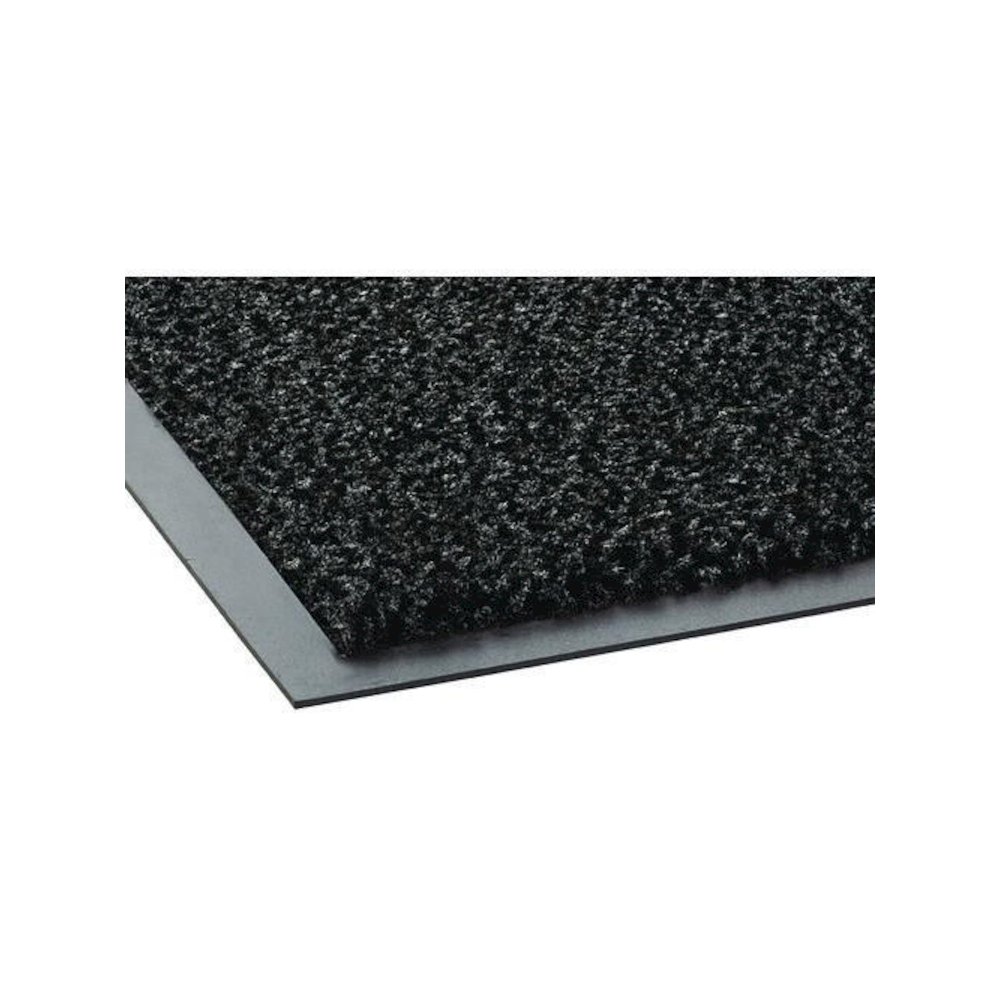 Dust-Star Microfiber Wiper Mat, Rectangular, Charcoal Gray Carpeted Surface, 48" x 72". Picture 4