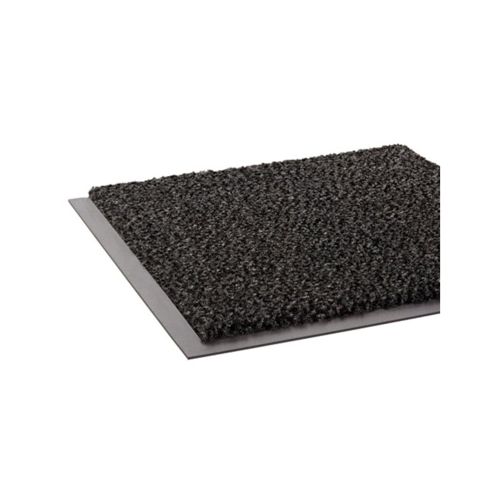 Dust-Star Microfiber Wiper Mat, Rectangular, Charcoal Gray Carpeted Surface, 36" x 10 ft. Picture 2
