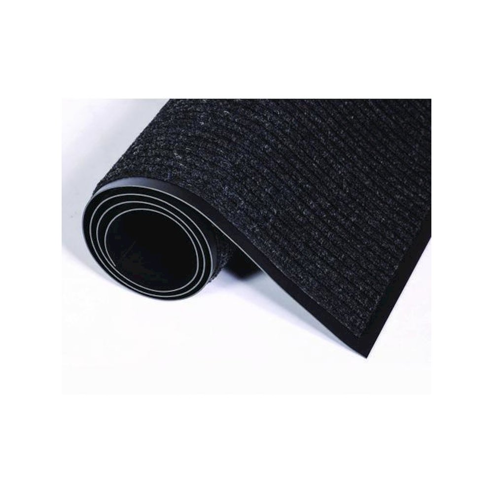 Needle-Rib Wiper/Scraper Mat, Rectangular, Charcoal Gray Ribbed Surface, 36" x 48". Picture 2