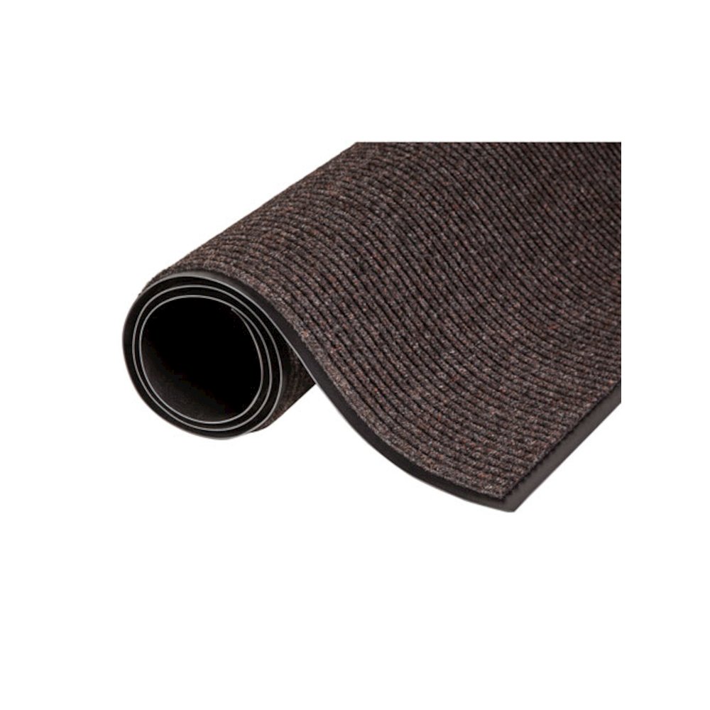 Needle-Rib Wiper/Scraper Mat, Rectangular, Brown Ribbed Surface, 36" x 10 ft. Picture 3