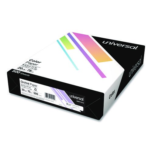 Deluxe Colored Paper, 20 lb Bond Weight, 8.5 x 11, Orchid, 500 Sheets/Ream, 10 Reams/Carton. Picture 3