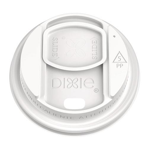 Smart Top Reclosable Lids for Hot Cups, Fits 10 oz to 20 oz Hot Cups, Plastic, White, 1,000/Carton. Picture 1