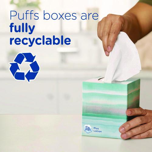 Plus Lotion Facial Tissue, 2-Ply, White, 124 Sheets/Box, 24 Boxes/Carton. Picture 3