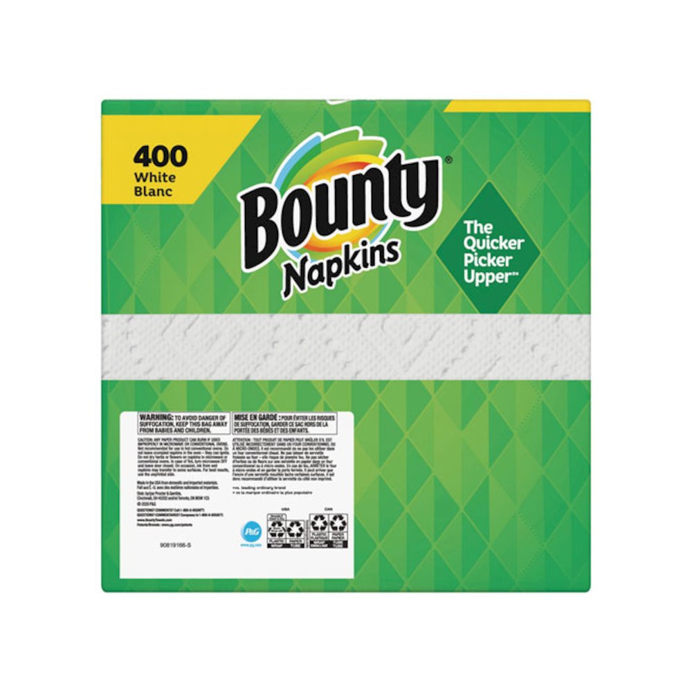 Quilted Napkins, 1-Ply, 12.1 x 12, White, 400/Pack, 4 Packs/Carton. Picture 4