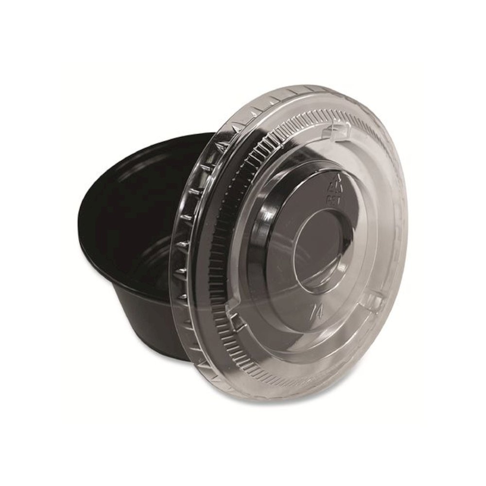 Souffle/Portion Cups, 3.25 oz, Plastic, Black, 2,500/Carton. Picture 6
