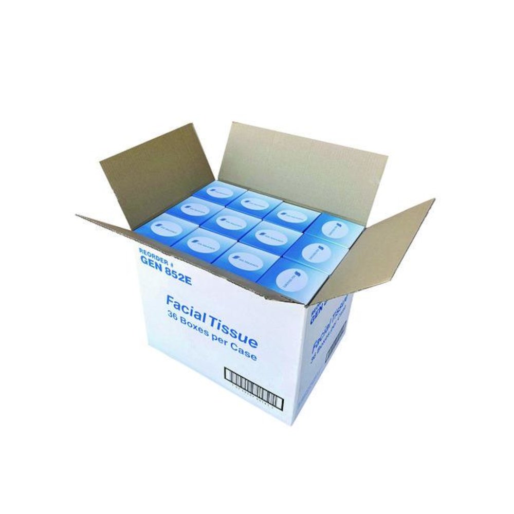 Facial Tissue Cube Box, 2-Ply, White, 85 Sheets/Box, 36 Boxes/Carton. Picture 5