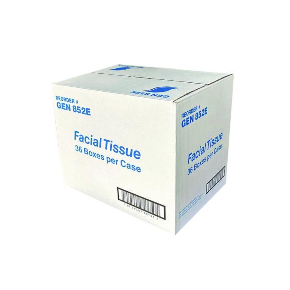 Facial Tissue Cube Box, 2-Ply, White, 85 Sheets/Box, 36 Boxes/Carton. Picture 6