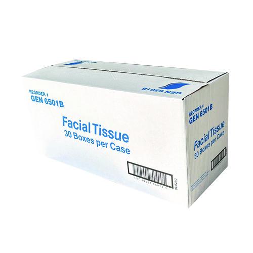 Facial Tissue, 2-Ply, White, Flat Box, 100 Sheets/Box, 30 Boxes/Carton. Picture 6