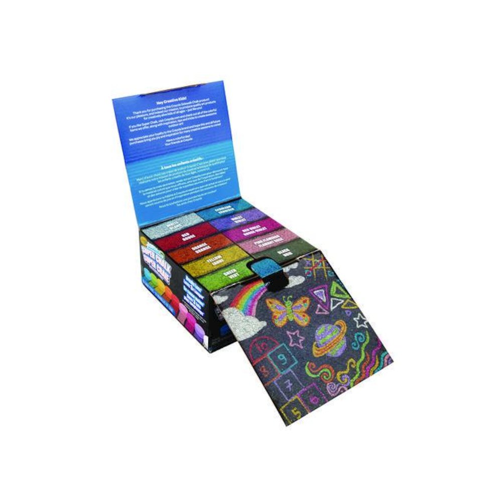 Super Chalk, 1" x 2.8" Diameter, 10 Assorted Colors, 10 Pucks/Box. Picture 3