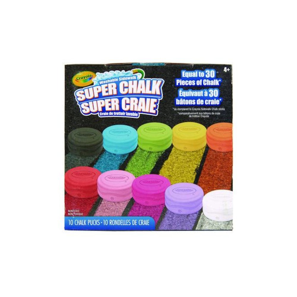 Super Chalk, 1" x 2.8" Diameter, 10 Assorted Colors, 10 Pucks/Box. Picture 6