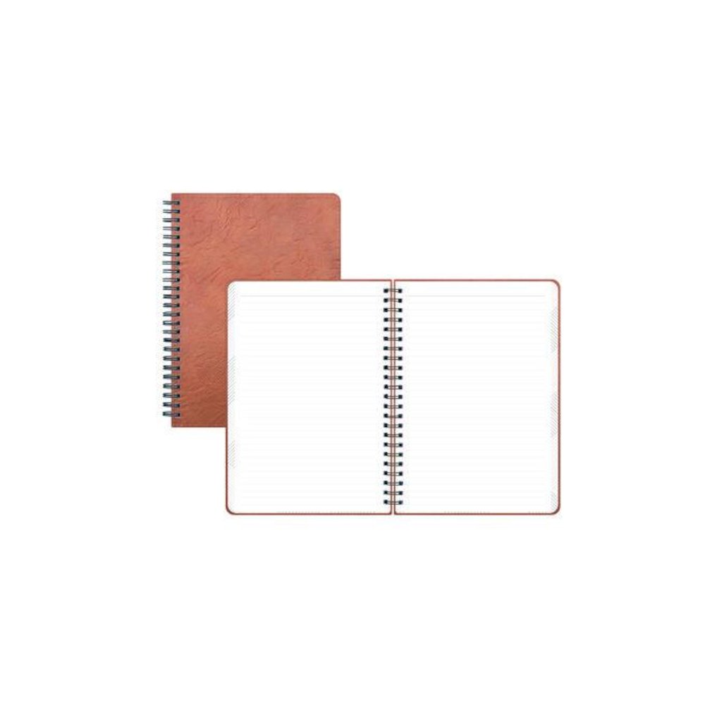 ASMBLD Faux Leather Wirebound Notebook, 1-Subject, Medium/College Rule, Tan Cover, (80) 8.5 x 5.75 Sheets. Picture 1