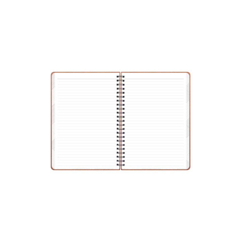 ASMBLD Faux Leather Wirebound Notebook, 1-Subject, Medium/College Rule, Tan Cover, (80) 8.5 x 5.75 Sheets. Picture 4