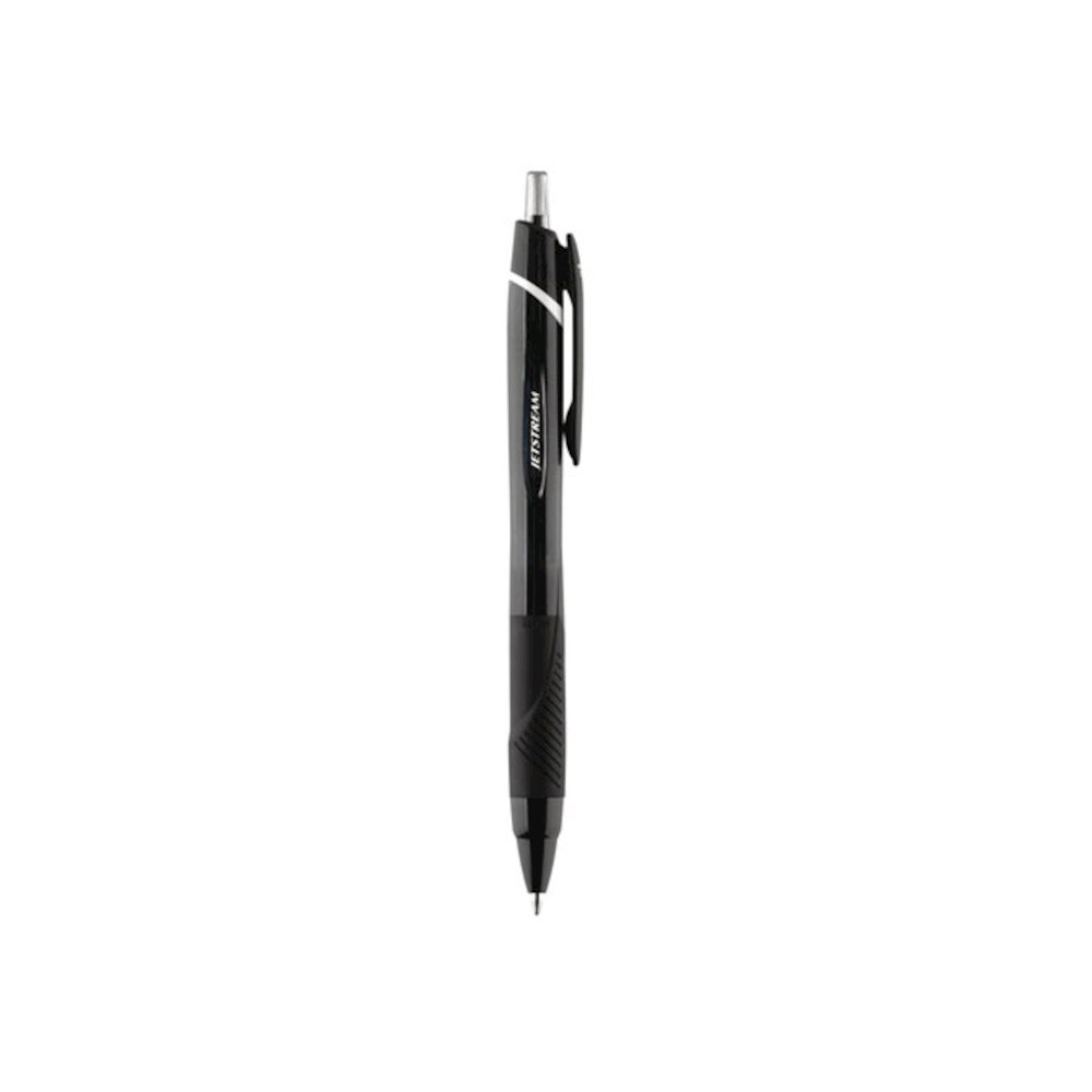 Jetstream Elements Hybrid Gel Pen, Retractable, Medium 1 mm, Black Ink, Translucent Black/Black Barrel, Dozen. Picture 4