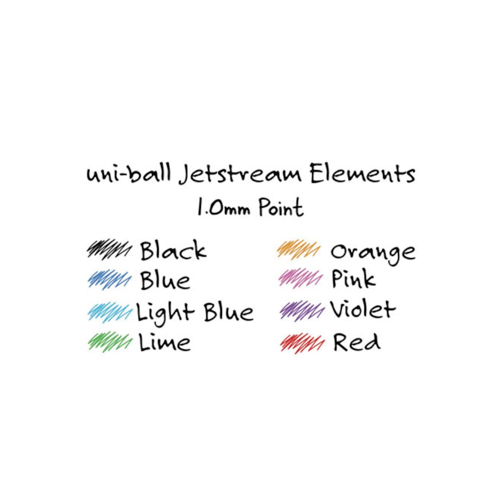 Jetstream Elements Hybrid Gel Pen, Retractable, Medium 1 mm, Black Ink, Translucent Black/Black Barrel, Dozen. Picture 9