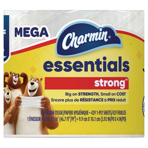 Essentials Strong Bathroom Tissue, Septic Safe, 1-Ply, White, 429/Roll, 36 Rolls/Carton. Picture 2