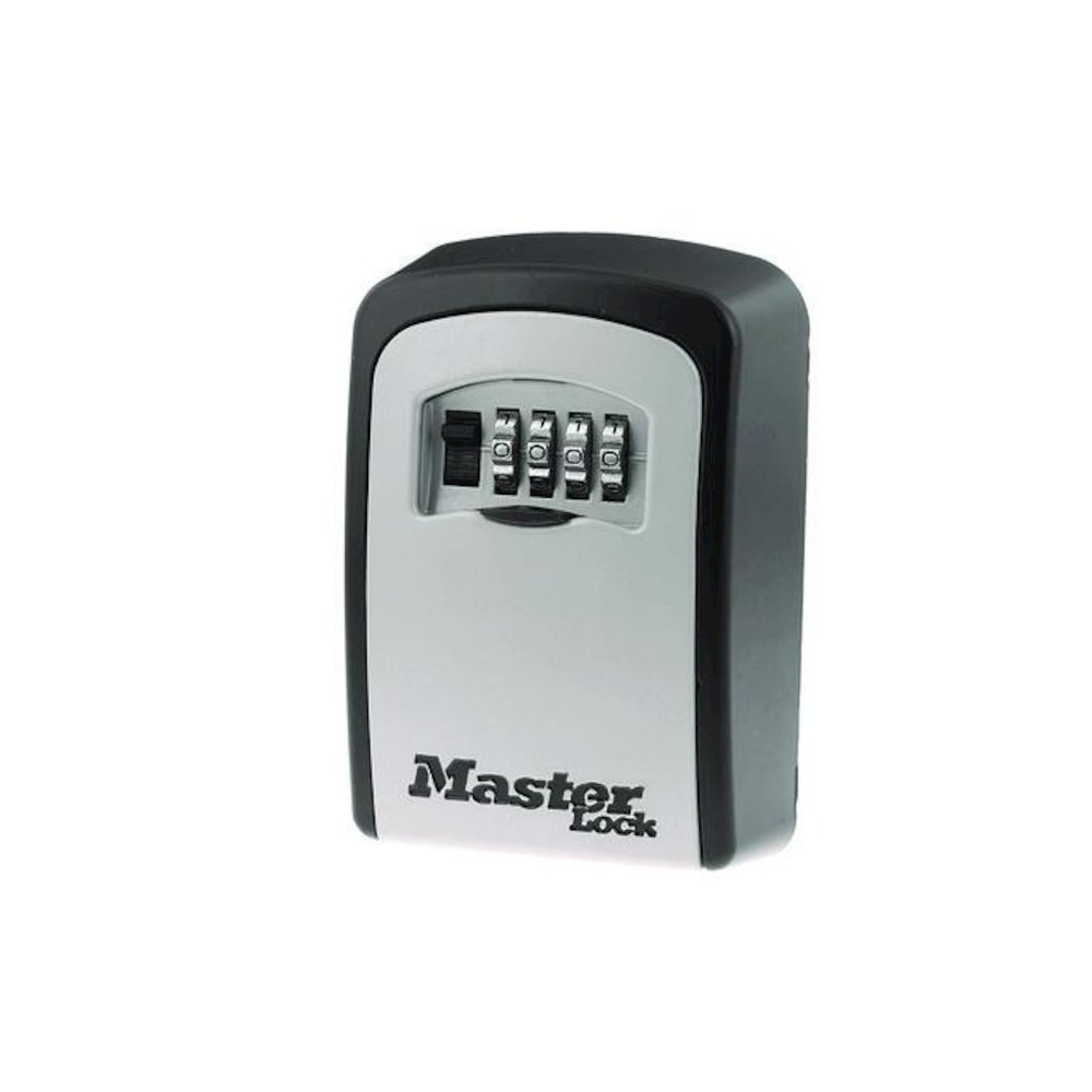 Locking Combination 5-Key Steel Box, 3.25" Wide, Black/Silver. Picture 2