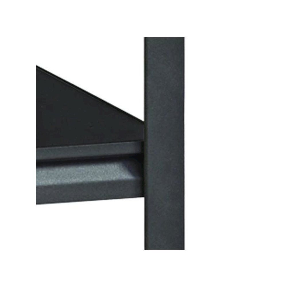 Steel Shelving Unit with Laminate Shelves, Four-Shelf, 36w x 18d x 60h, Steel, Black/Gun Metal Gray. Picture 5