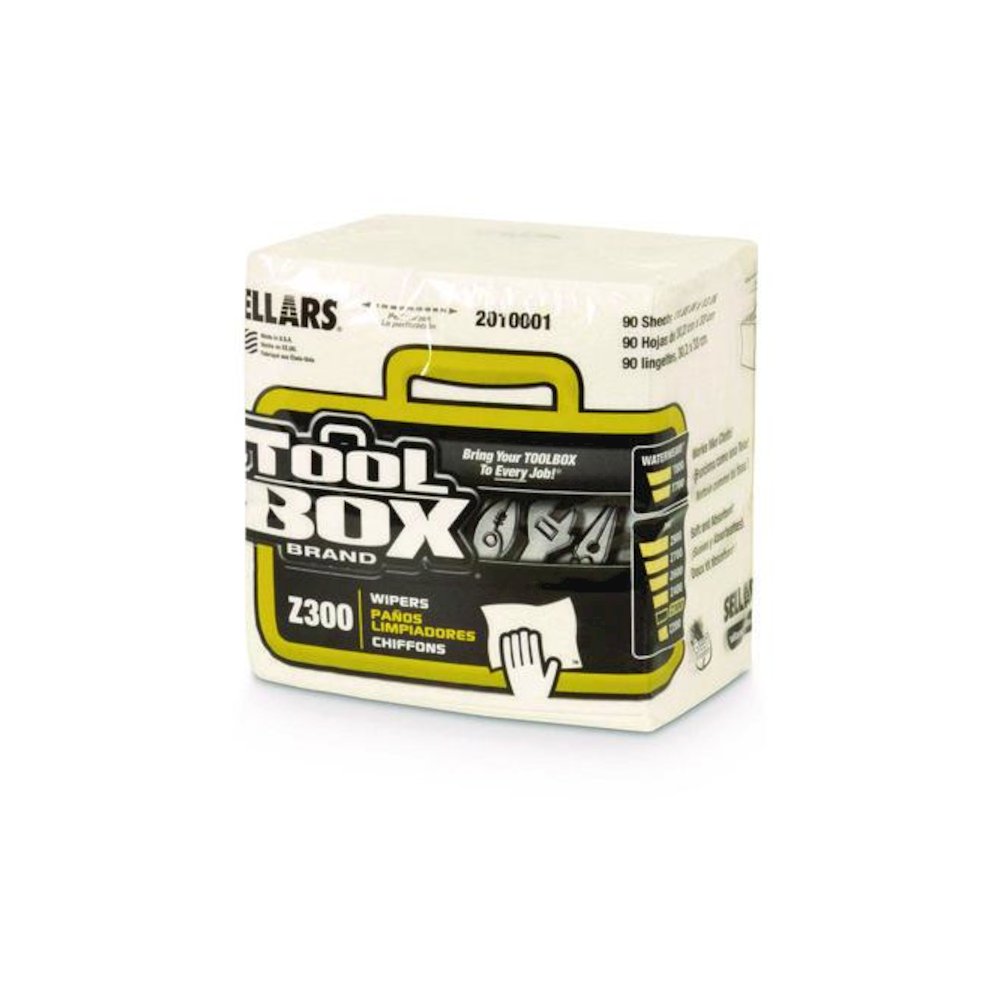 Z300 Quarterfold Wipers, 1-Ply, 11.87 x 13, White, 12/Carton. Picture 1