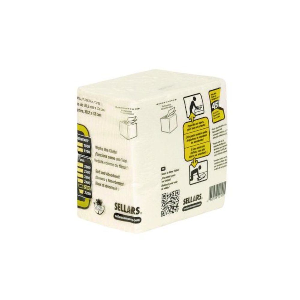 Z300 Quarterfold Wipers, 1-Ply, 11.87 x 13, White, 12/Carton. Picture 4