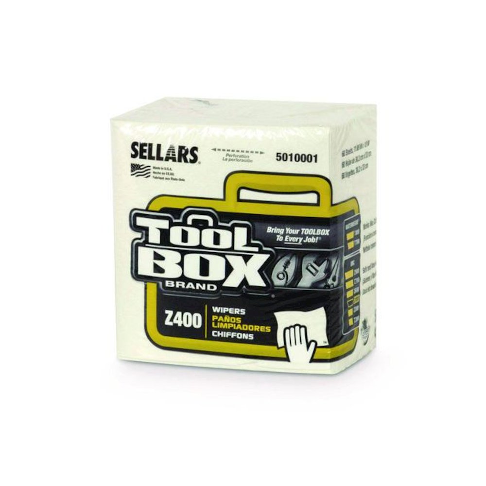 Z400 Quarterfold Wipers, 1-Ply, 11.87 x 13, White, 12/Carton. Picture 1