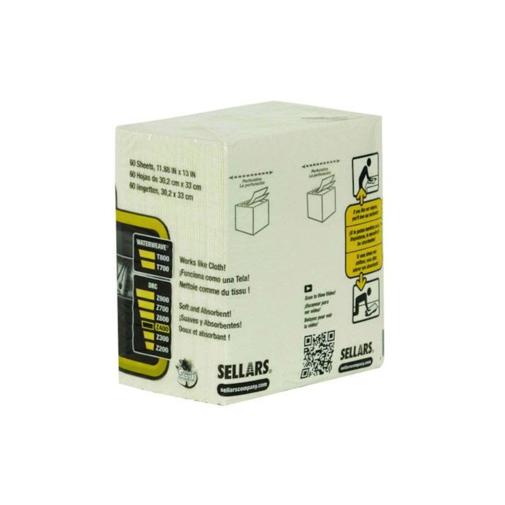 Z400 Quarterfold Wipers, 1-Ply, 11.87 x 13, White, 12/Carton. Picture 5