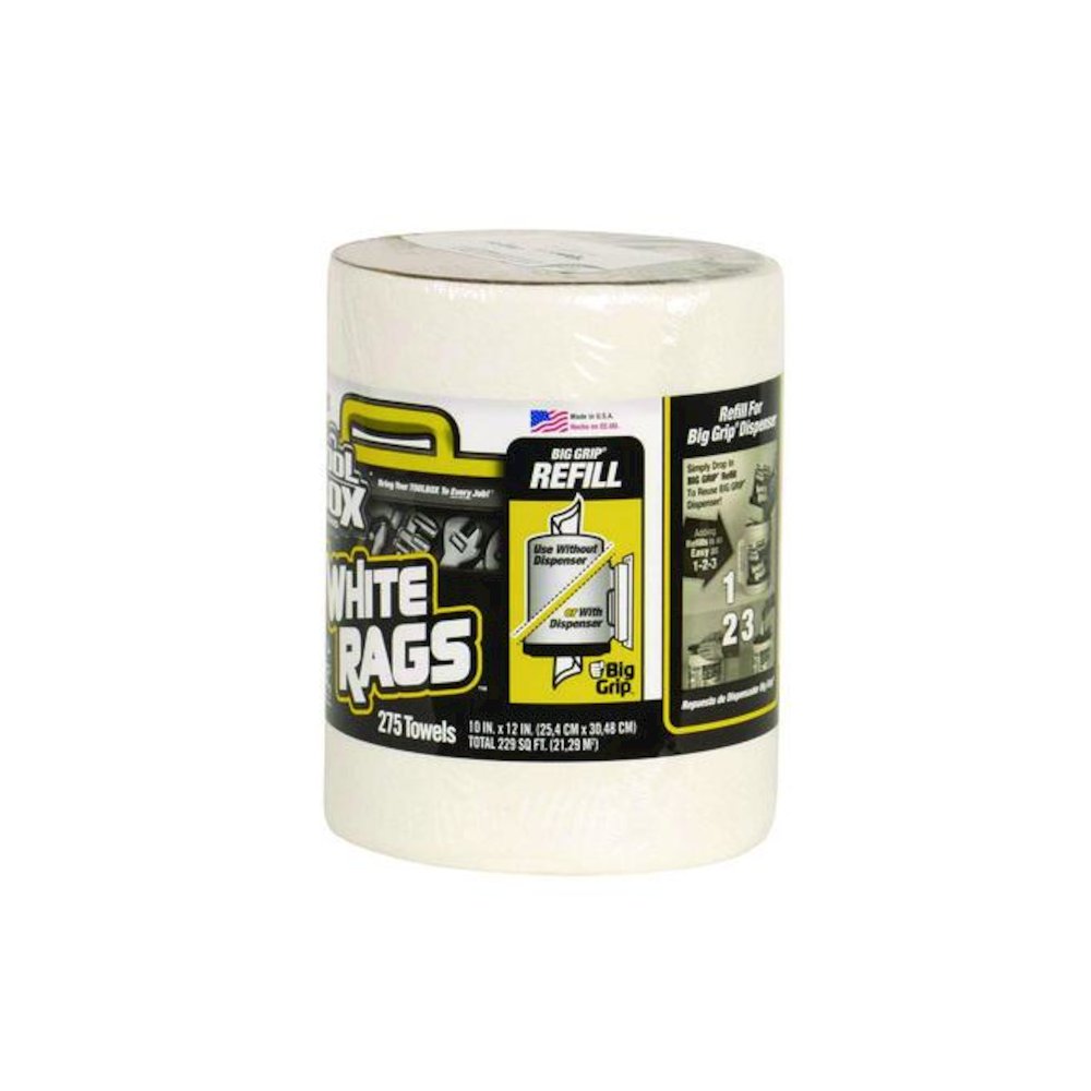 Z300 Wipers Big Grip Refill, 1-Ply, 10 x 12, White, 6/Carton. Picture 2