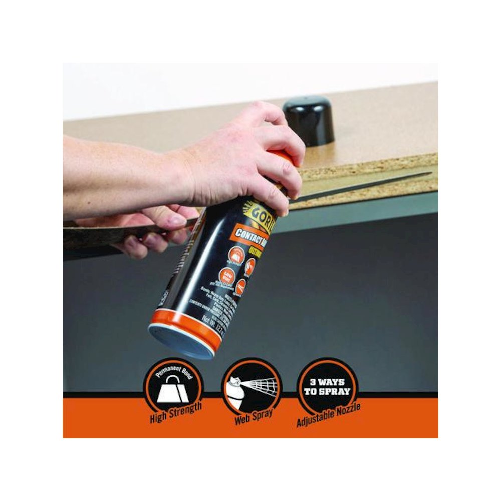 Contact Adhesive Ultimate, 12.2 oz Aerosol Spray, Dries Light Yellow. Picture 4