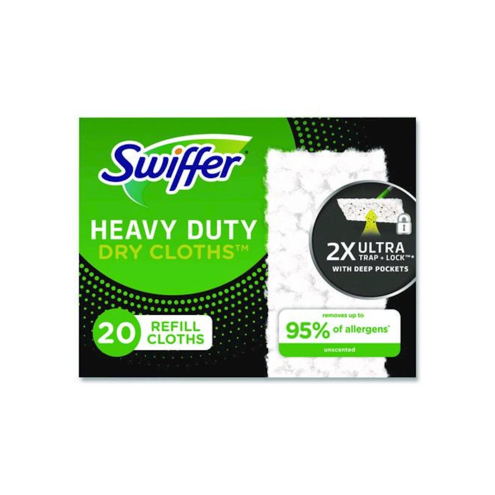 Heavy-Duty Dry Refill Cloths, 10.3 x 7.8, White, 20/Pack, 4 Packs/Carton. Picture 10