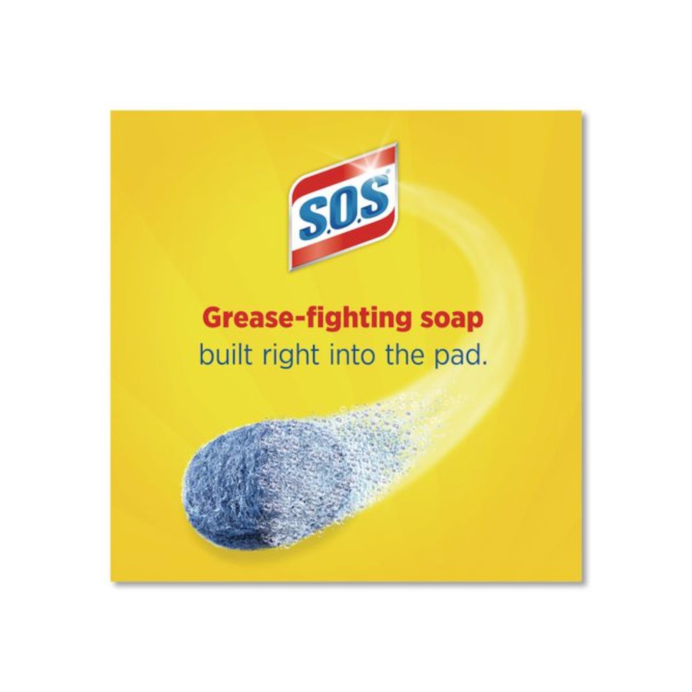 Steel Wool Soap Pads, Steel, 4/Box, 24 Boxes/Carton. Picture 6