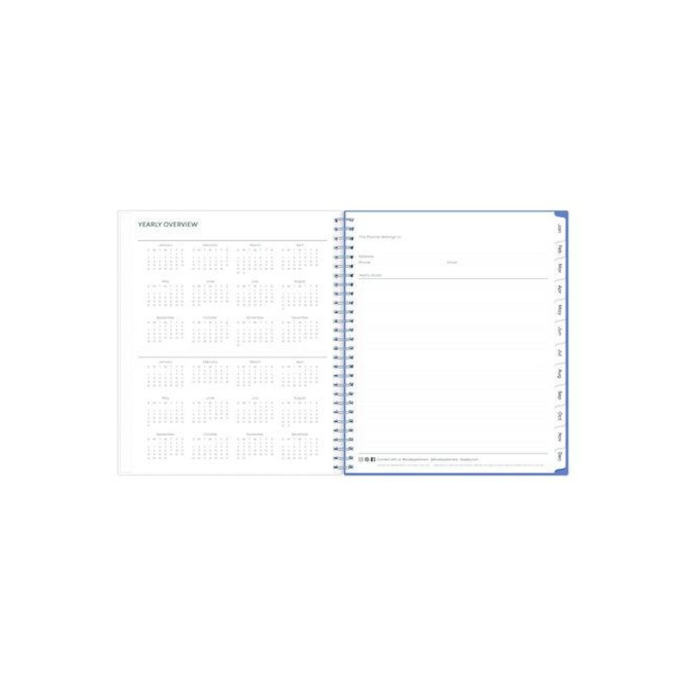 Lindley Monthly Planner, Floral Artwork, 10 x 8, White/Blue/Green Cover, 12-Month (Jan to Dec): 2026. Picture 4