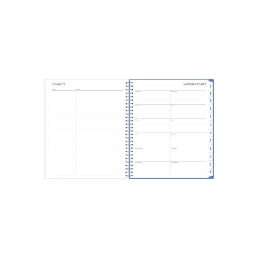 Lindley Monthly Planner, Floral Artwork, 10 x 8, White/Blue/Green Cover, 12-Month (Jan to Dec): 2026. Picture 5