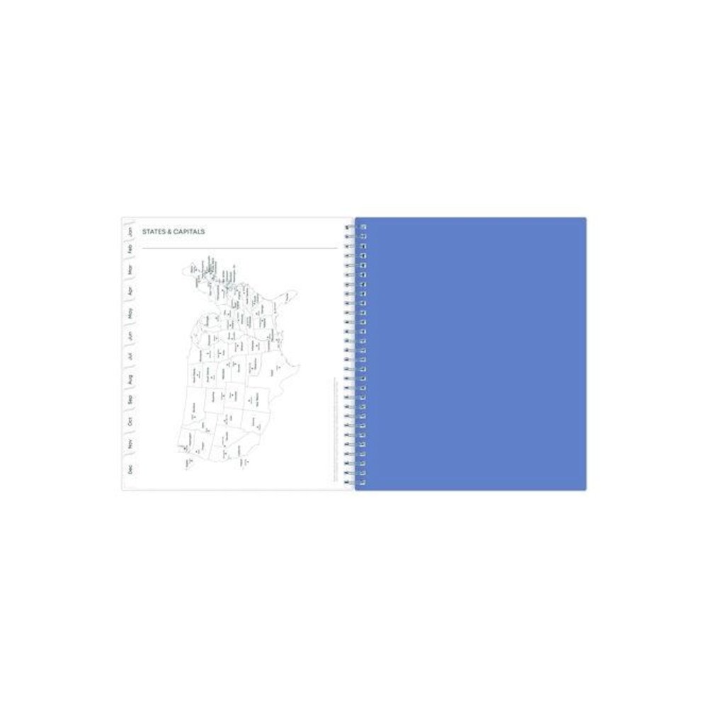 Lindley Monthly Planner, Floral Artwork, 10 x 8, White/Blue/Green Cover, 12-Month (Jan to Dec): 2026. Picture 7
