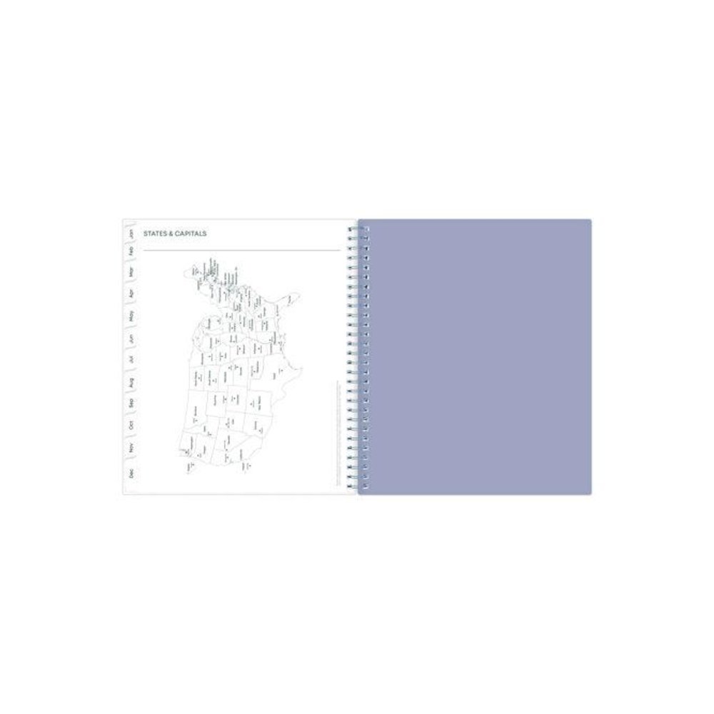 Rue Du Flore Monthly Planner, Floral Artwork, 10 x 8, Jade/Lavender Cover, 12-Month (Jan to Dec): 2026. Picture 7