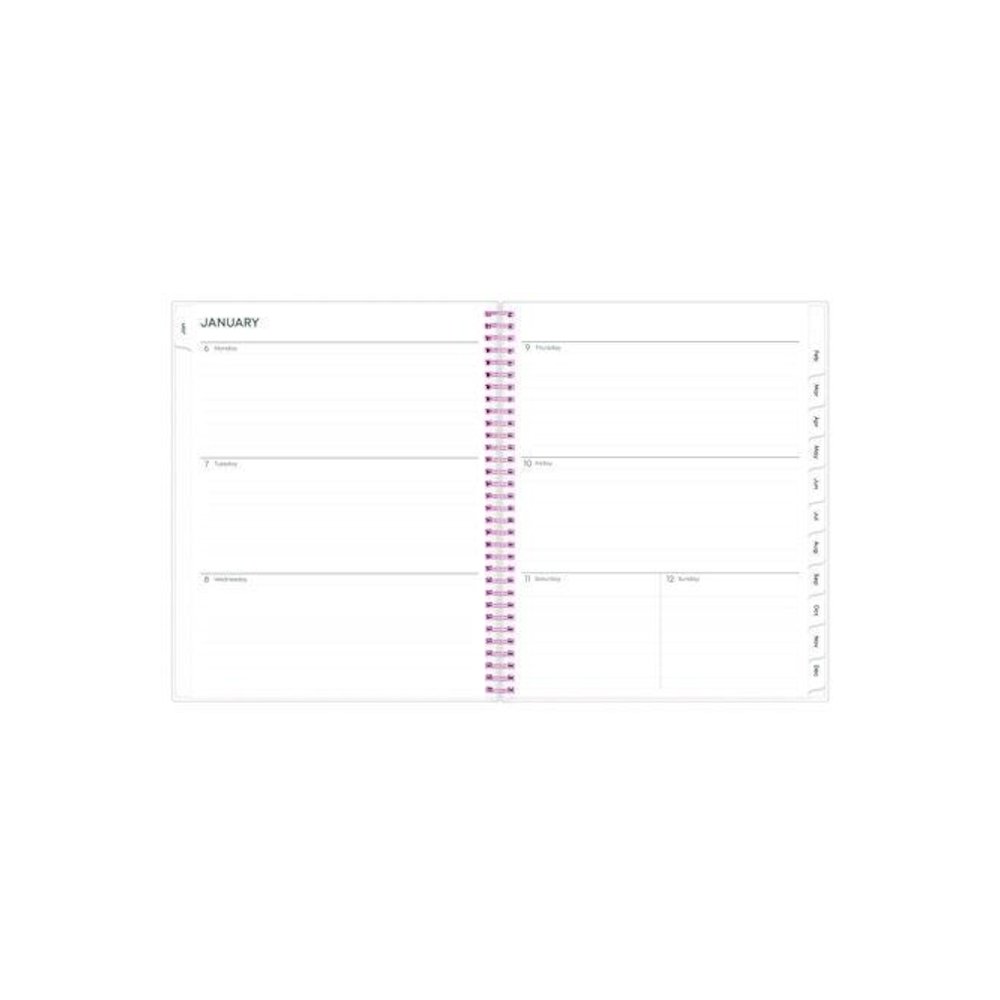 Joselyn Weekly/Monthly Planner, Floral Artwork, 11 x 8.5, Pink/Peach/Black Cover, 12-Month (Jan to Dec): 2026. Picture 3
