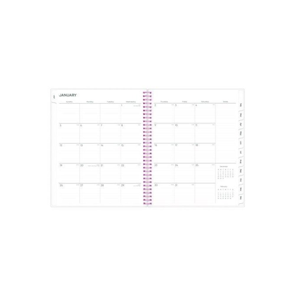 Joselyn Weekly/Monthly Planner, Floral Artwork, 11 x 8.5, Pink/Peach/Black Cover, 12-Month (Jan to Dec): 2026. Picture 4