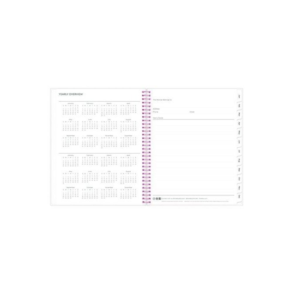 Joselyn Weekly/Monthly Planner, Floral Artwork, 11 x 8.5, Pink/Peach/Black Cover, 12-Month (Jan to Dec): 2026. Picture 5