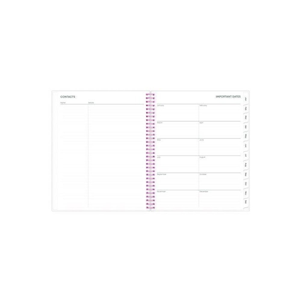 Joselyn Weekly/Monthly Planner, Floral Artwork, 11 x 8.5, Pink/Peach/Black Cover, 12-Month (Jan to Dec): 2026. Picture 6