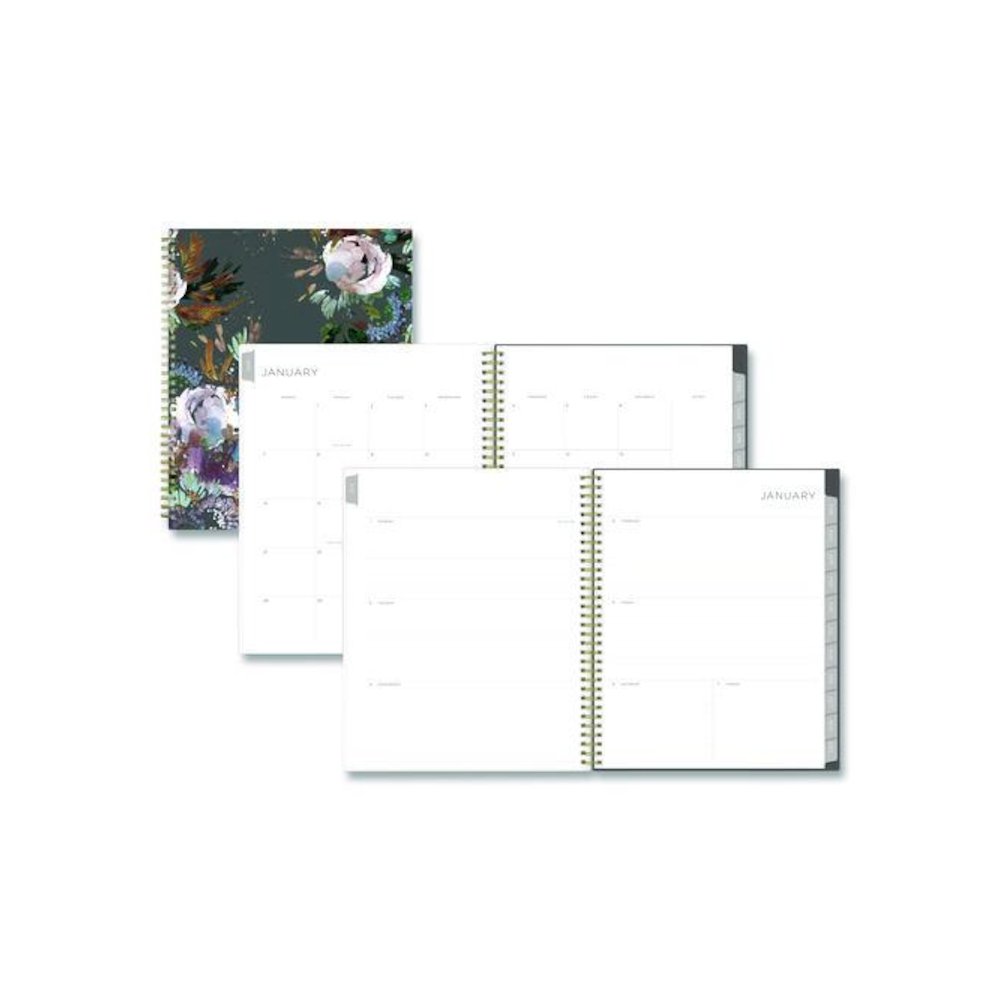 Kelly Ventura Midnight Garden Weekly/Monthly Planner, Floral Artwork, 11 x 8.5, Multicolor Cover, 12-Month (Jan to Dec): 2026. Picture 1