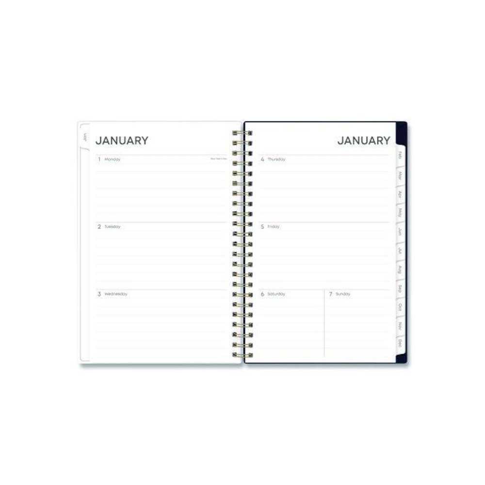 Ashlyn Weekly/Monthly Planner, Floral Artwork, 8 x 5, Navy/Multicolor Cover, 12-Month (Jan to Dec): 2026. Picture 3