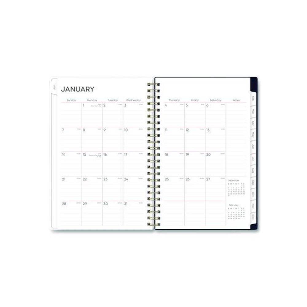 Ashlyn Weekly/Monthly Planner, Floral Artwork, 8 x 5, Navy/Multicolor Cover, 12-Month (Jan to Dec): 2026. Picture 4