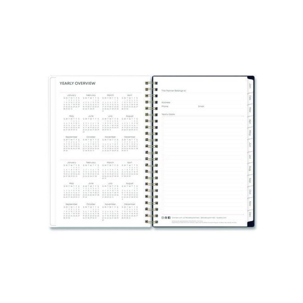 Ashlyn Weekly/Monthly Planner, Floral Artwork, 8 x 5, Navy/Multicolor Cover, 12-Month (Jan to Dec): 2026. Picture 5
