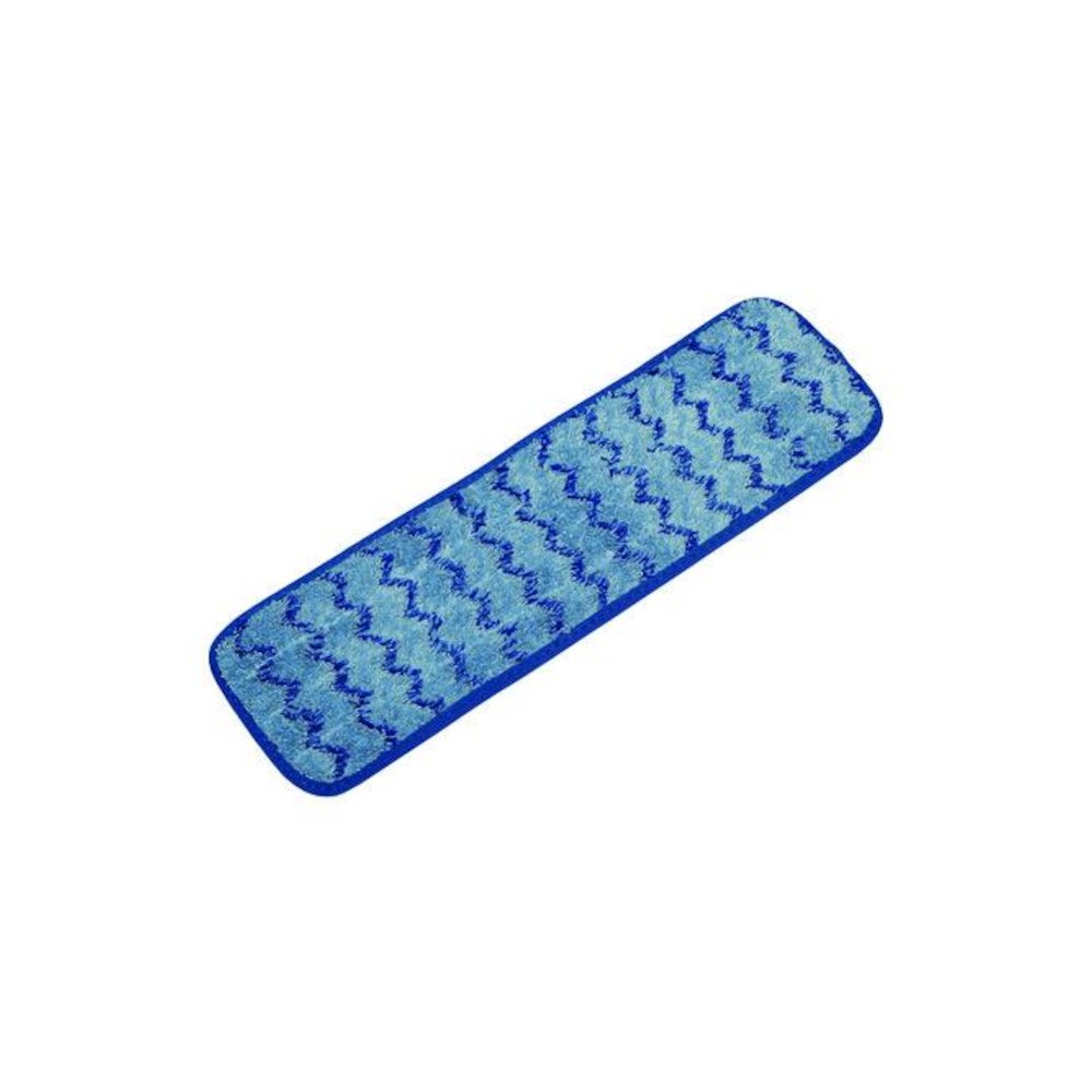 8125017186096, SKILCRAFT Microfiber Flat Wet Mop - Reusable, 18 x 5.5, Blue, 12/Box. Picture 1