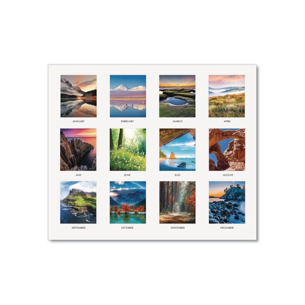 Earthscapes Scenic Desk Pad Calendar, Scenic Photos, 18.5 x 13, White Sheets, Black Binding/Corners,12-Month (Jan-Dec): 2026. Picture 3