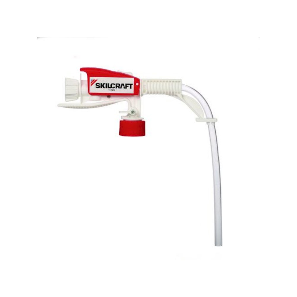 7930017149794, SKILCRAFT ECO Handheld Dispenser, White/Red. Picture 1